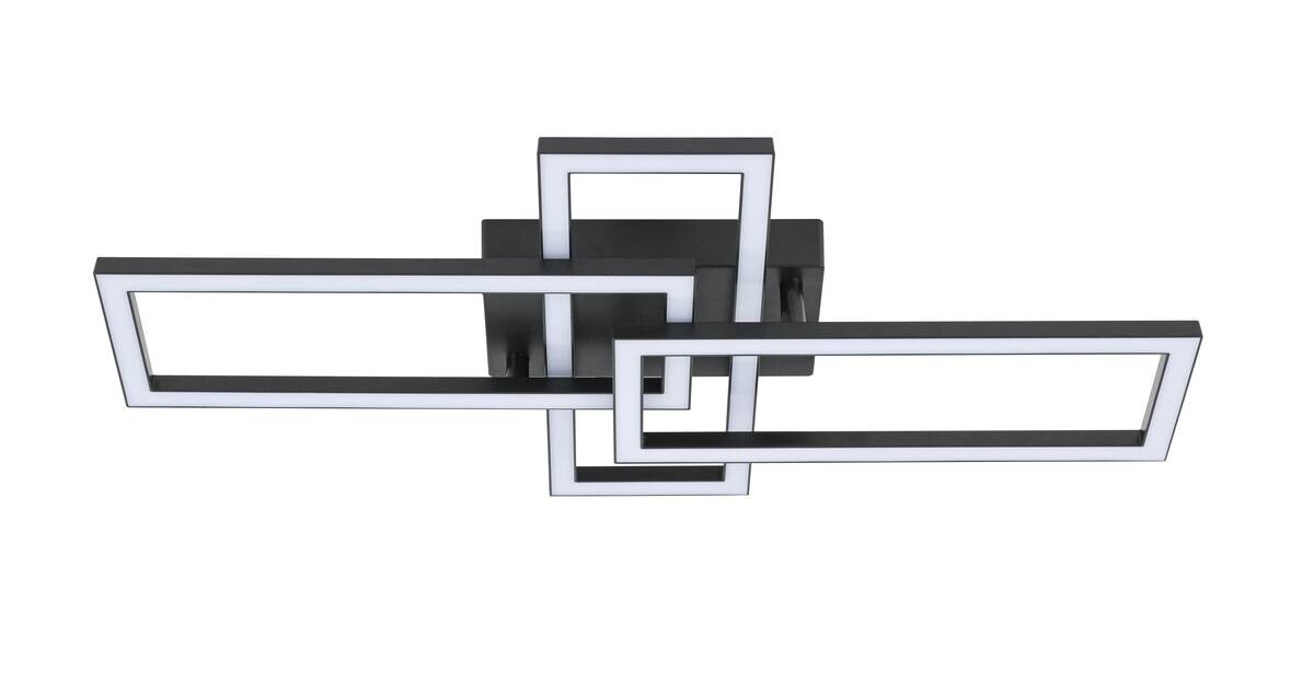 Nolo Deckenleuchte Tahnee schwarz Kunststoff B/H/L: ca. 35x8x64 cm