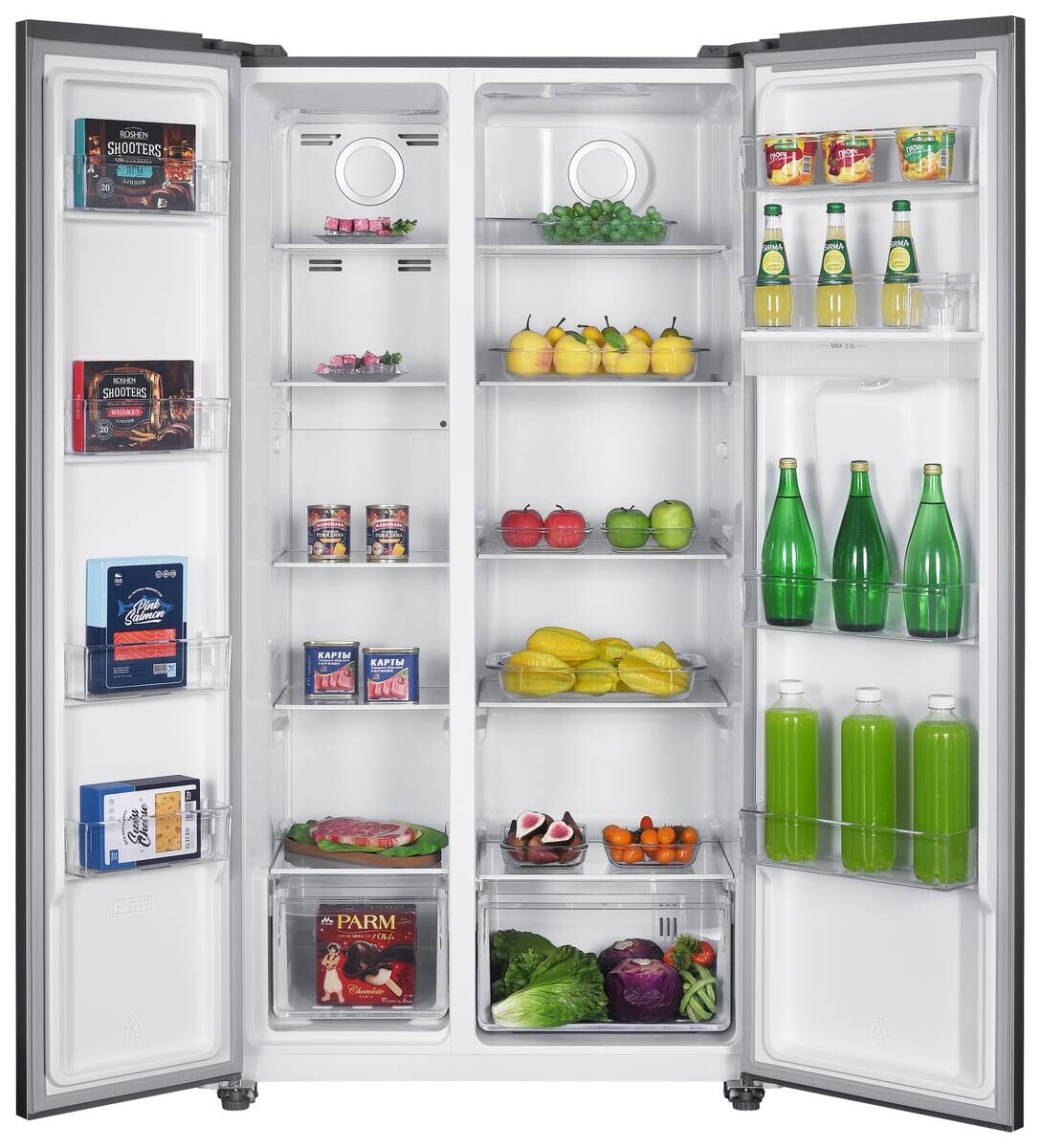 PKM Side-by-Side SBS505DNFWDDIX silber B/H/T: ca. 90x177x66 cm