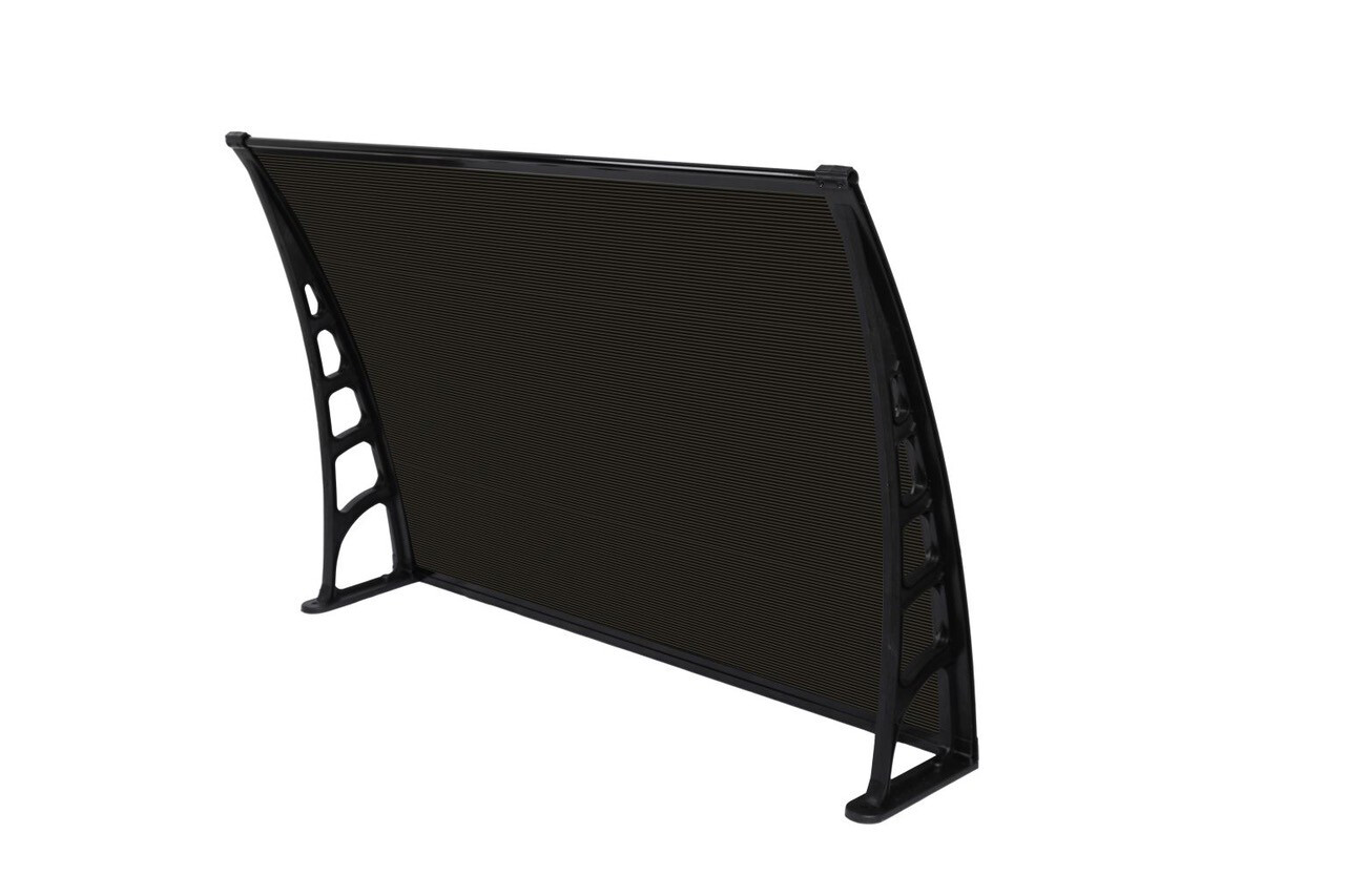 Brosplast Vordach Crocus schwarz B/H/L: ca. 120x23x80 cm