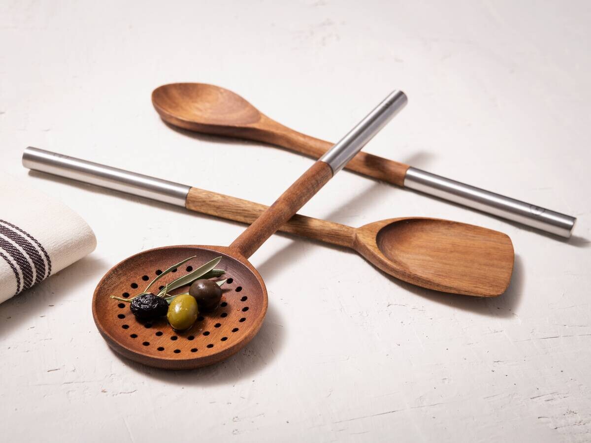 SAN IGNACIO Küchenwerkzeug-Set EL BOHIO braun Edelstahl