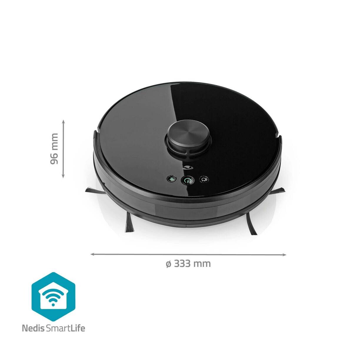 Nedis Roboter-Staubsauger schwarz Polypropylen B/H/L: ca. 33,1x33,3x9,6 cm