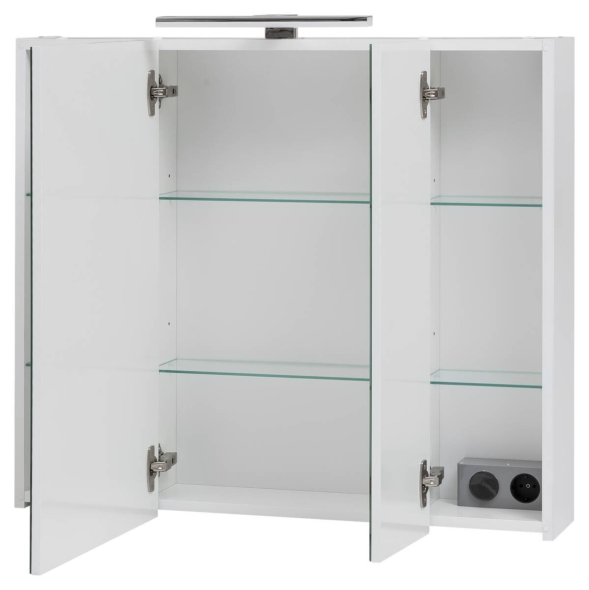 Spiegelschrank Limone weiß B/H/T: ca. 80x74,4x16 cm