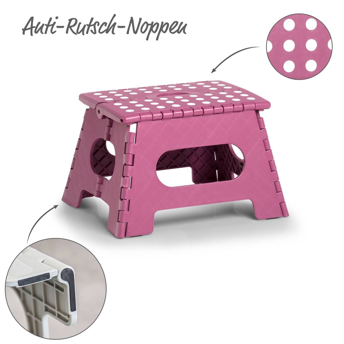 Zeller Klapphocker beere B/H/L: ca. 28x22x35 cm