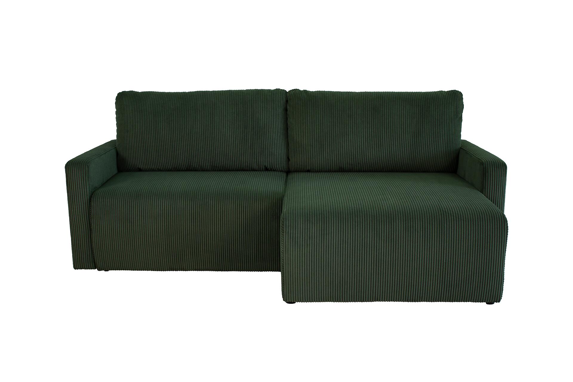 Ecksofa mit Bettfunktion und Bettkasten grün Microfaser B/H/T: ca. 227x92x146 cm Ecksofa mit Bettfunktion und Bettkasten grün Microfaser B/H/T: ca. 227x92x146 cm