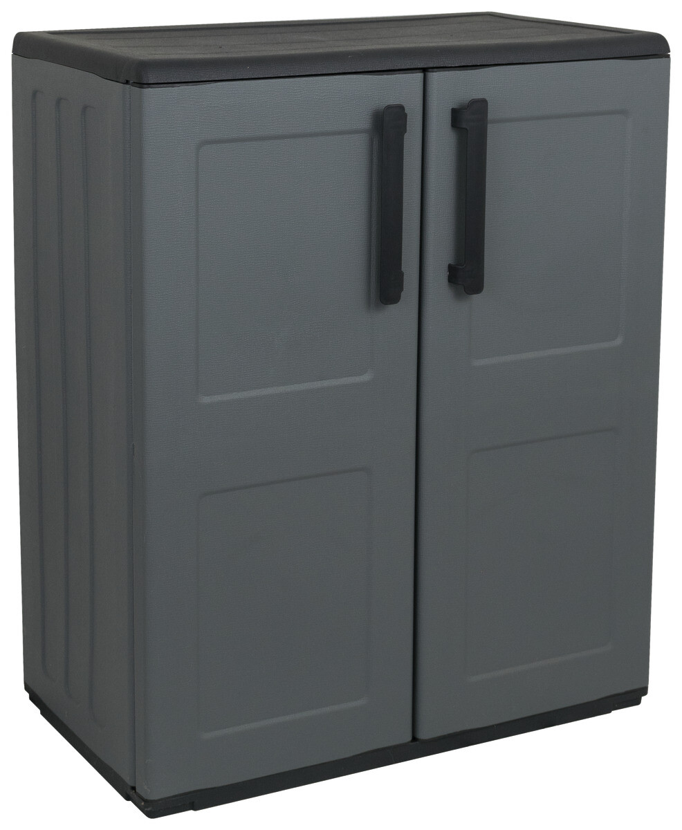 ArtPlast Kunststoffschrank Free niedrig grau Kunststoff B/H/T: ca. 68x84x37 cm