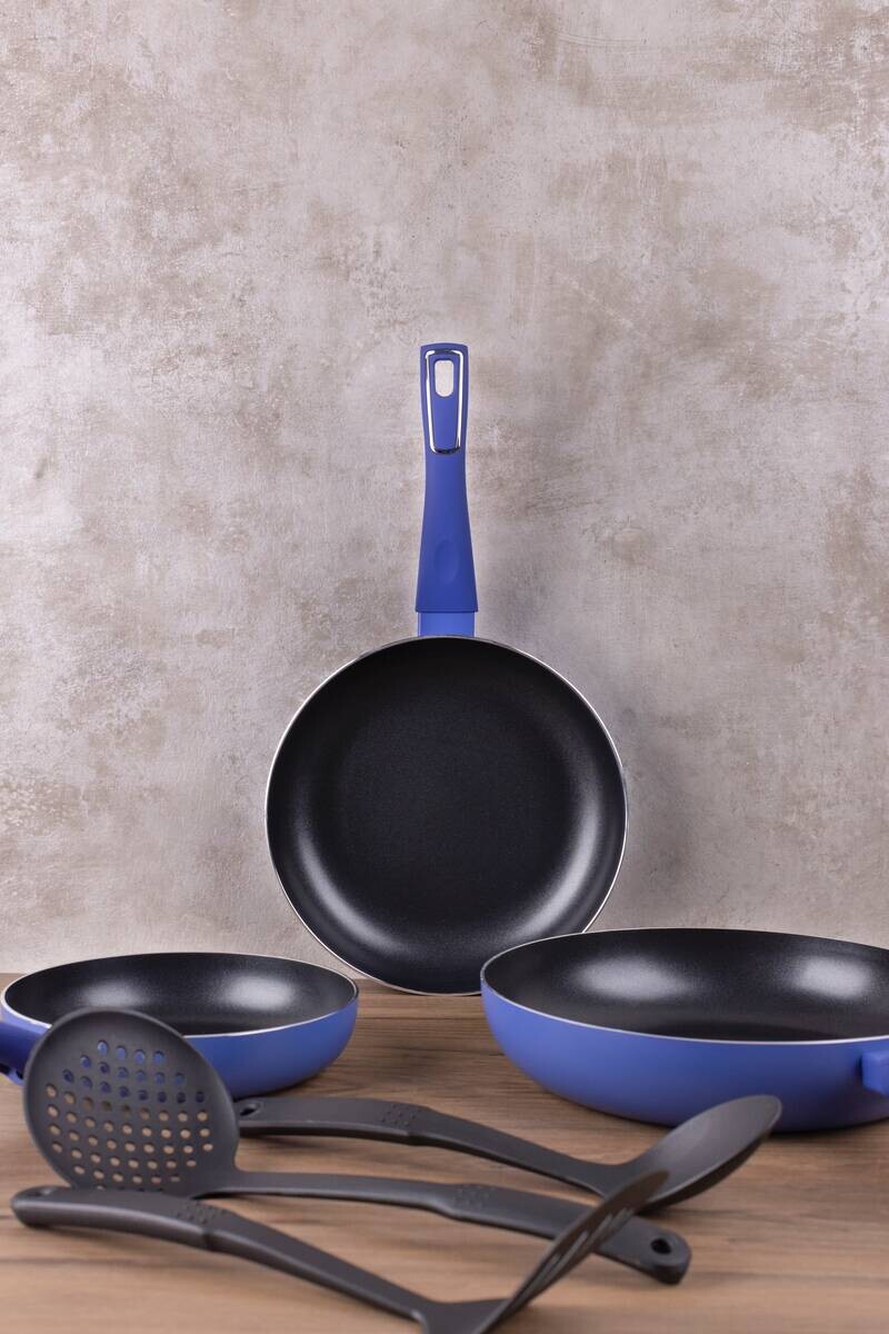 SAN IGNACIO Pfannen-Set LAND INDIGO blau Aluminium 6 tlg.