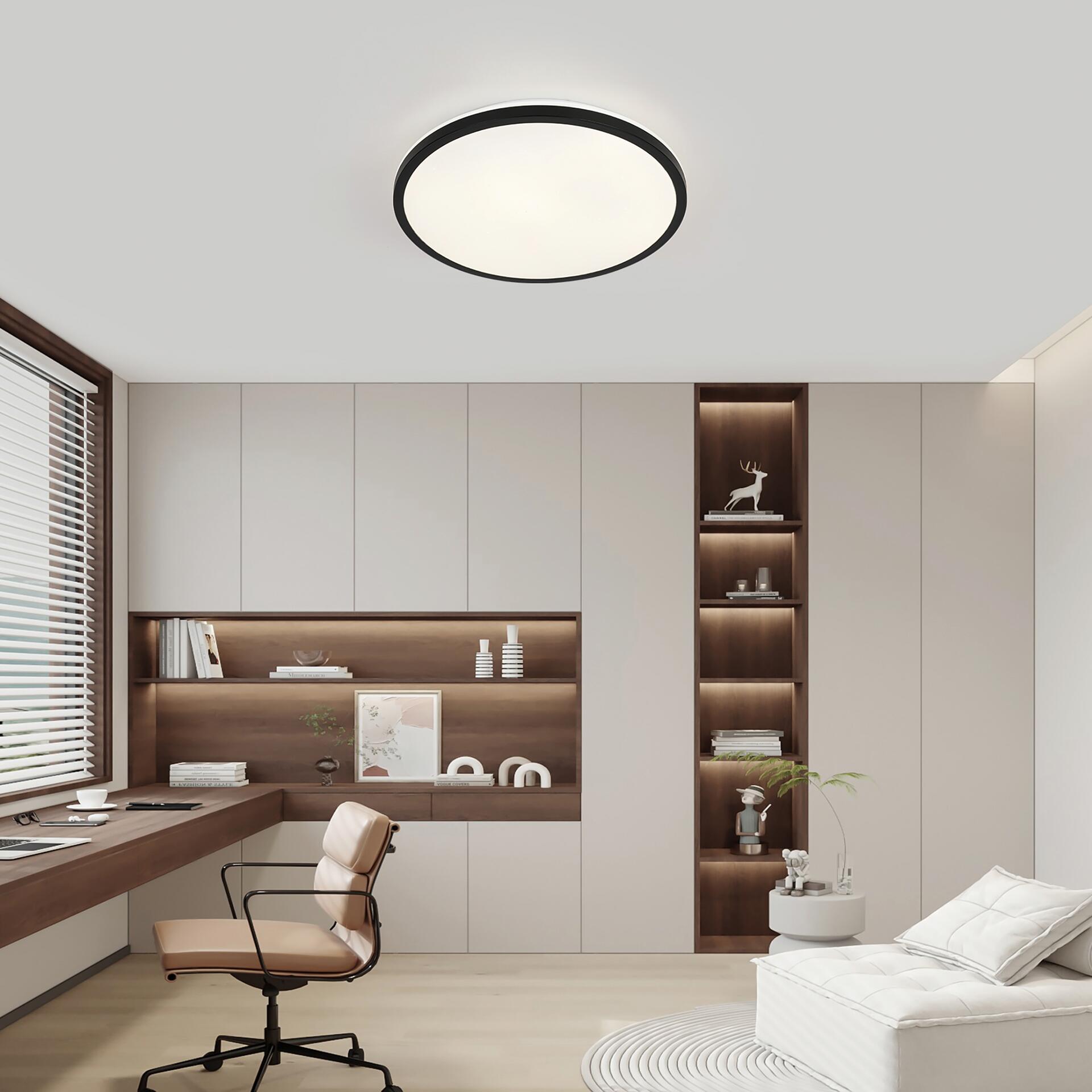 Nolo LED-Deckenleuchte Hela schwarz Kunststoff H/D: ca. 4,3x30 cm