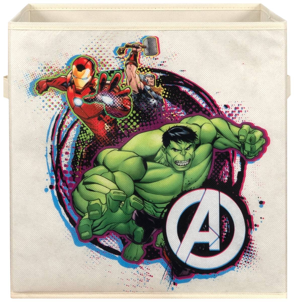 Stoffbox Avengers beige B/H/T: ca. 32x32x32 cm