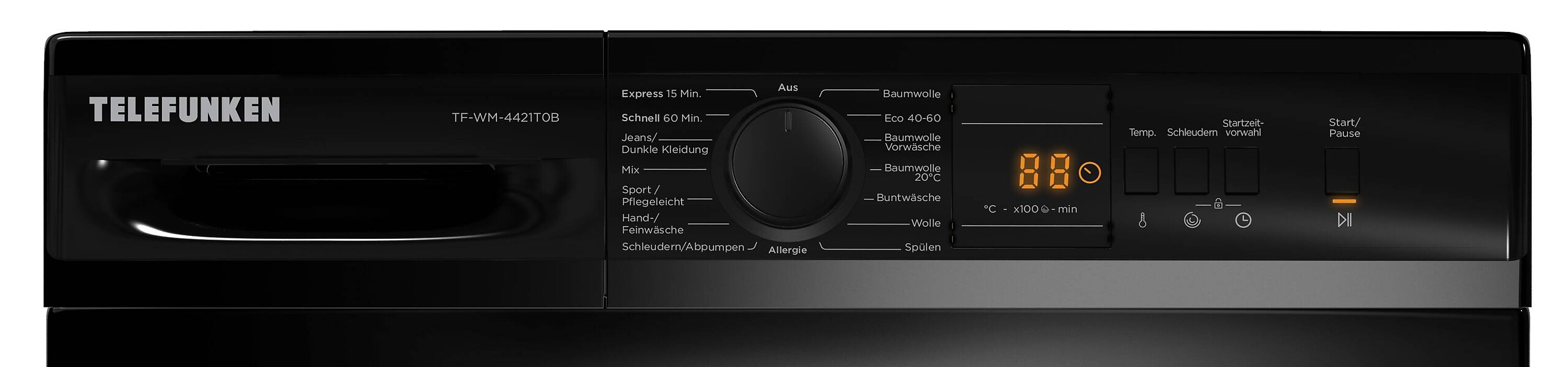 TELEFUNKEN Waschmaschine TF-WM-4421T0B schwarz ca. 6 kg