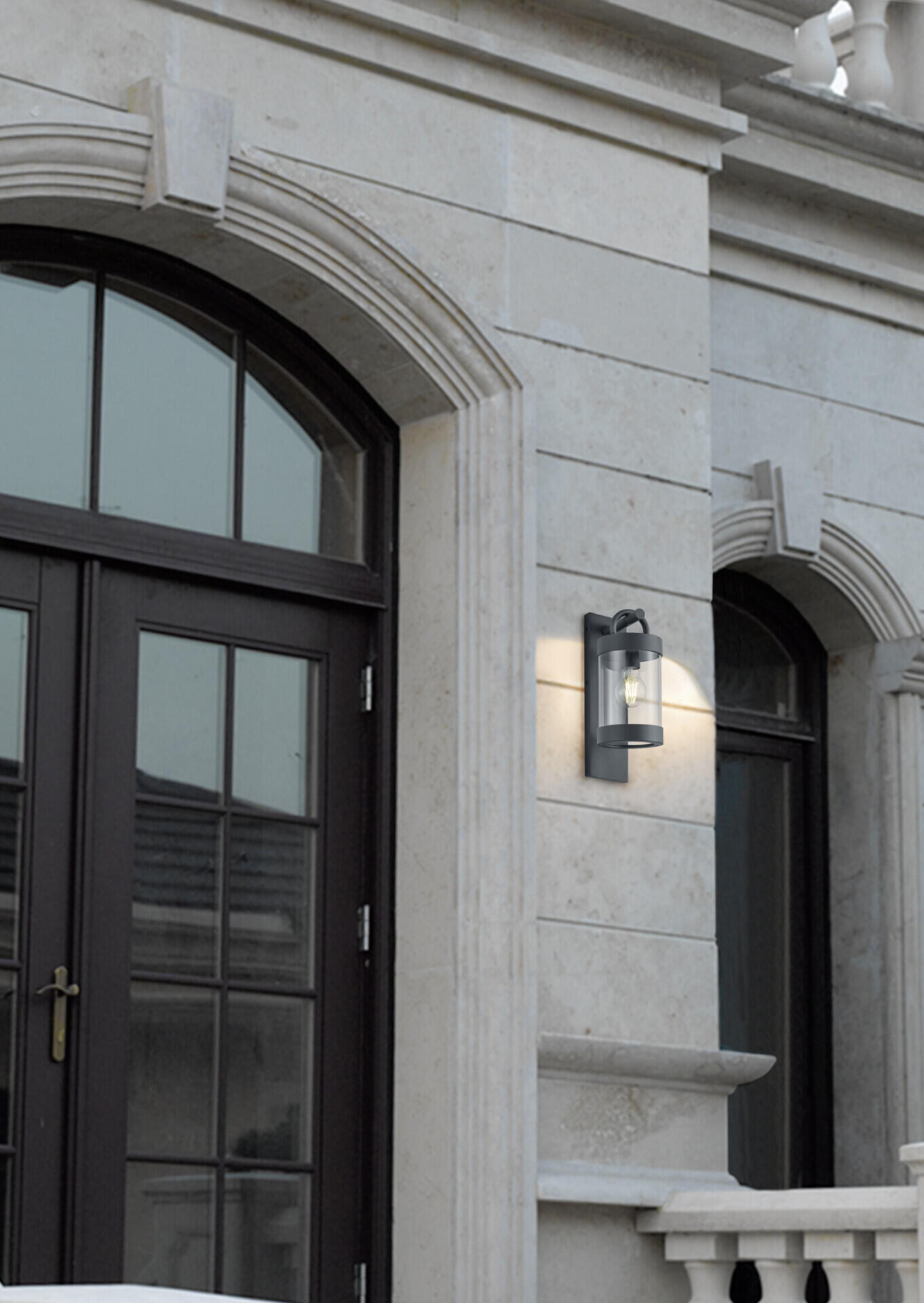 Außenleuchte 204160142 anthrazit klar B/H: ca. 12x33 cm