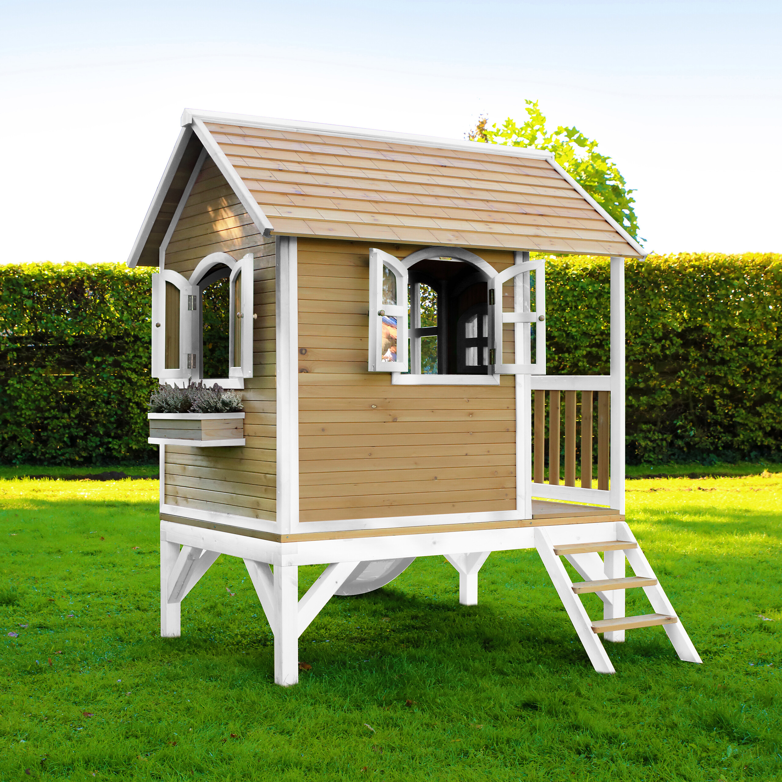 AXI Spielhaus Tom braun B/H/L: ca. 287x231x191 cm