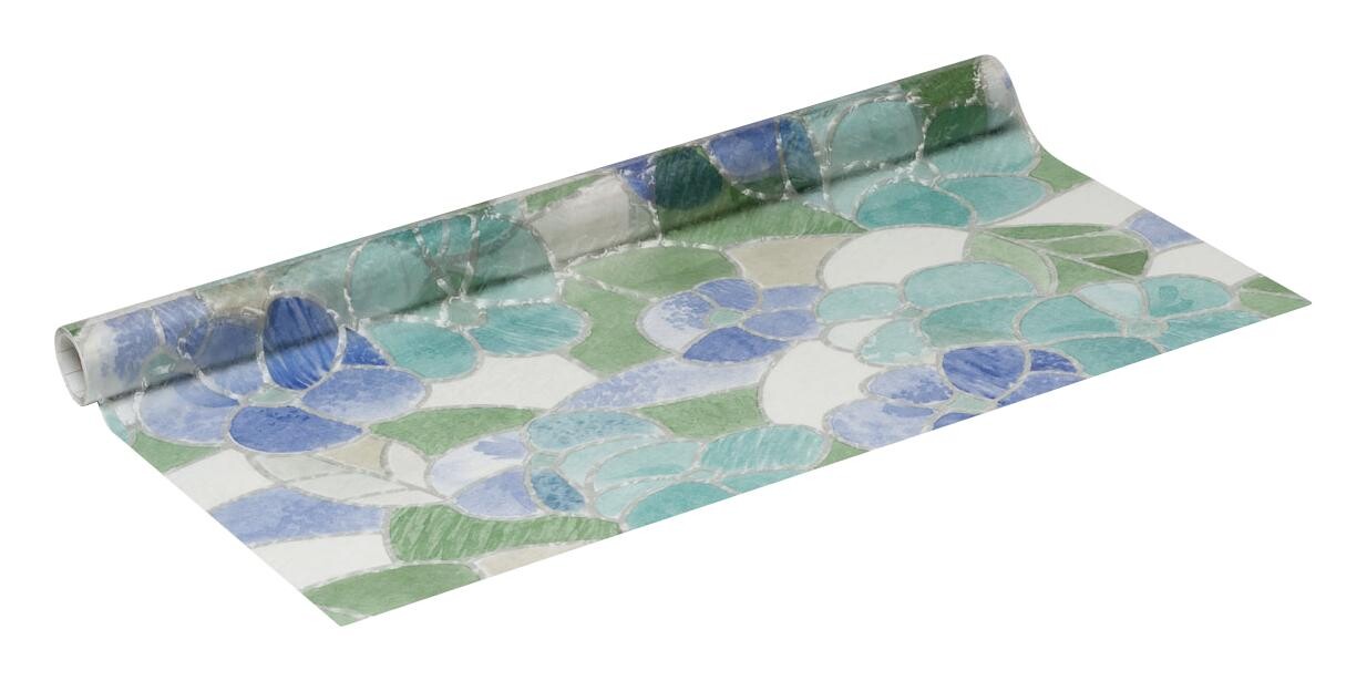 d-c-fix Dekofolie Ornamentglas blau türkis B/L: ca. 45x200 cm