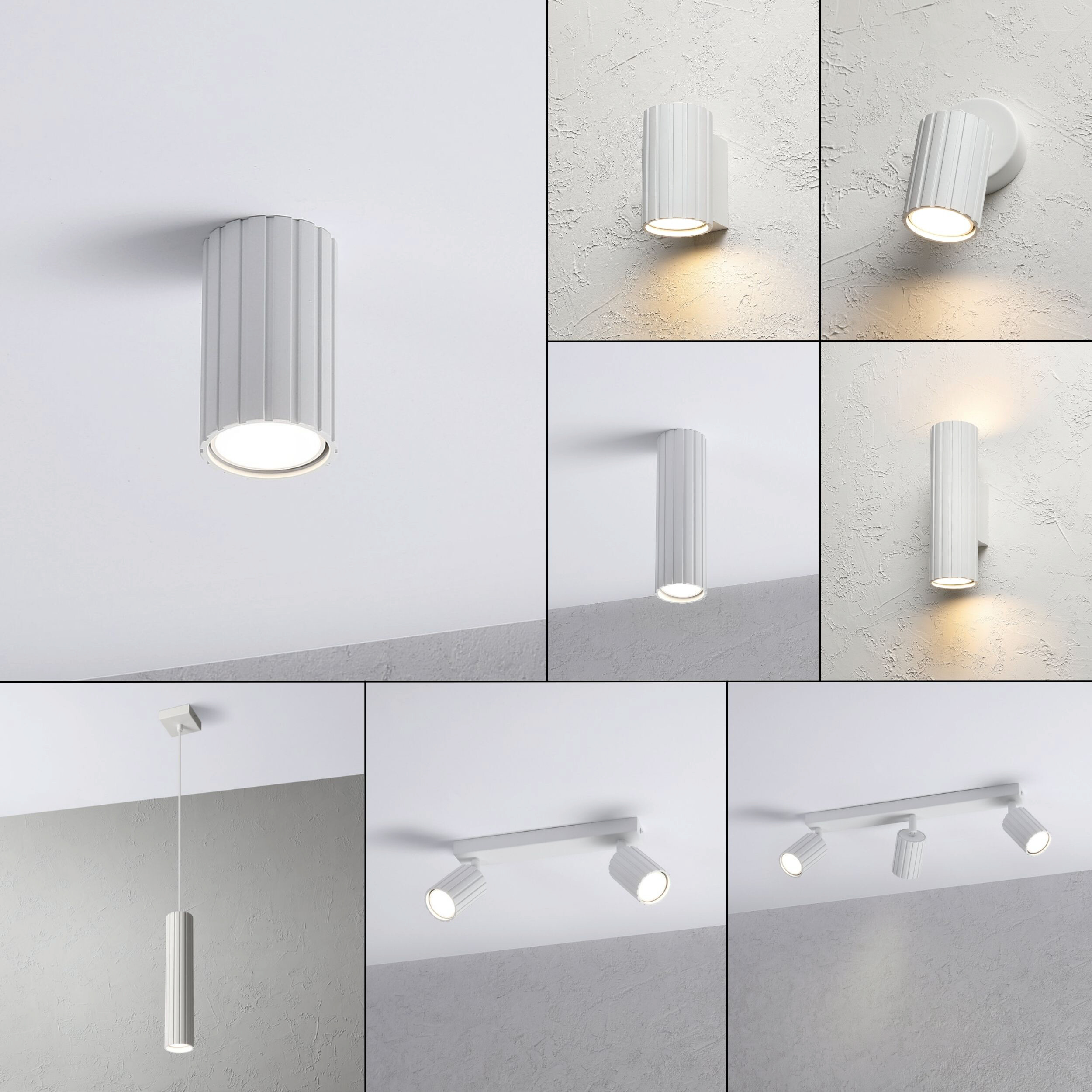 Lamkur Strahler Prisma weiß Stahl B/H/L: ca. 6,5x10x6,5 cm 1 Brennstellen