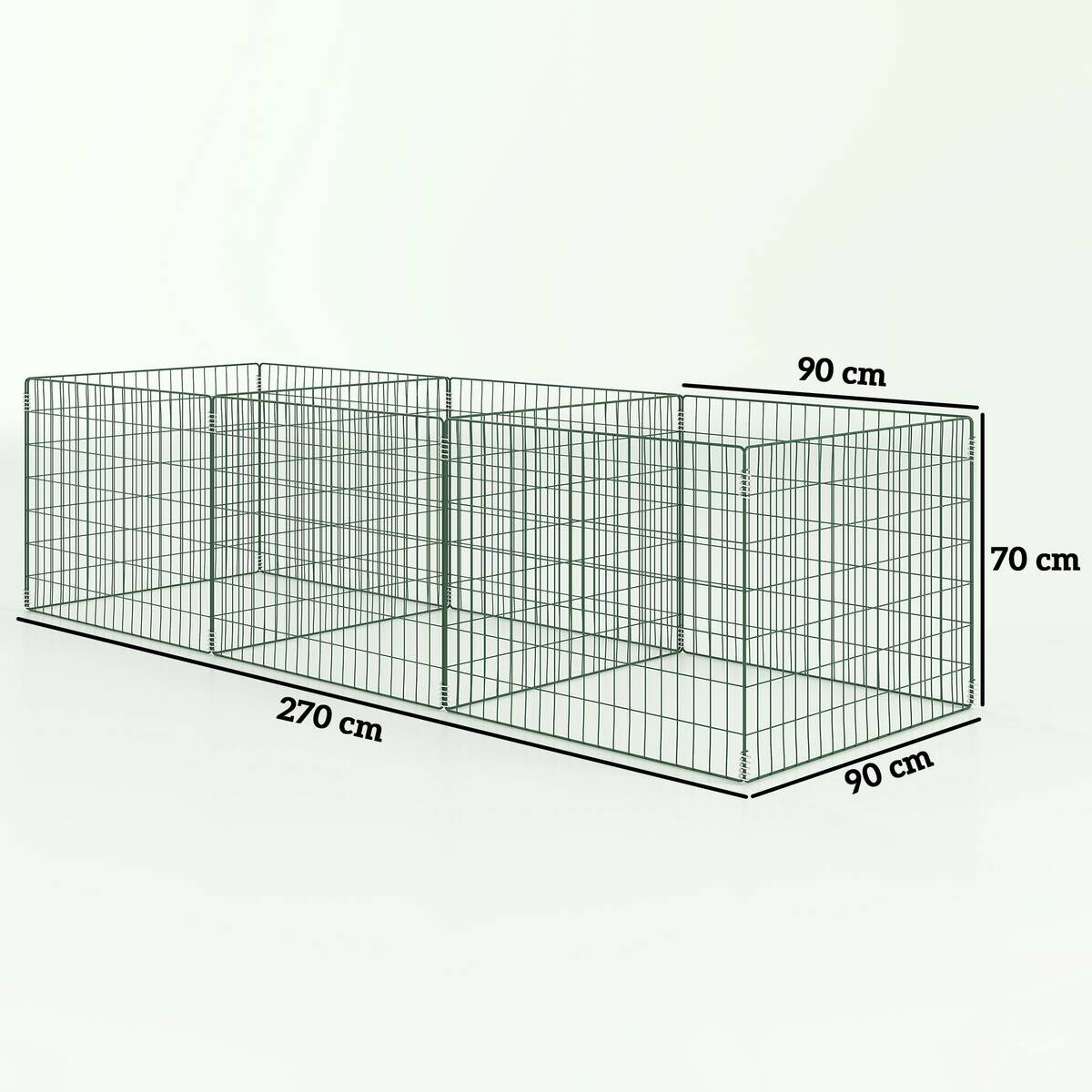 Outsunny Komposter grün B/H/L: ca. 90x70x270 cm