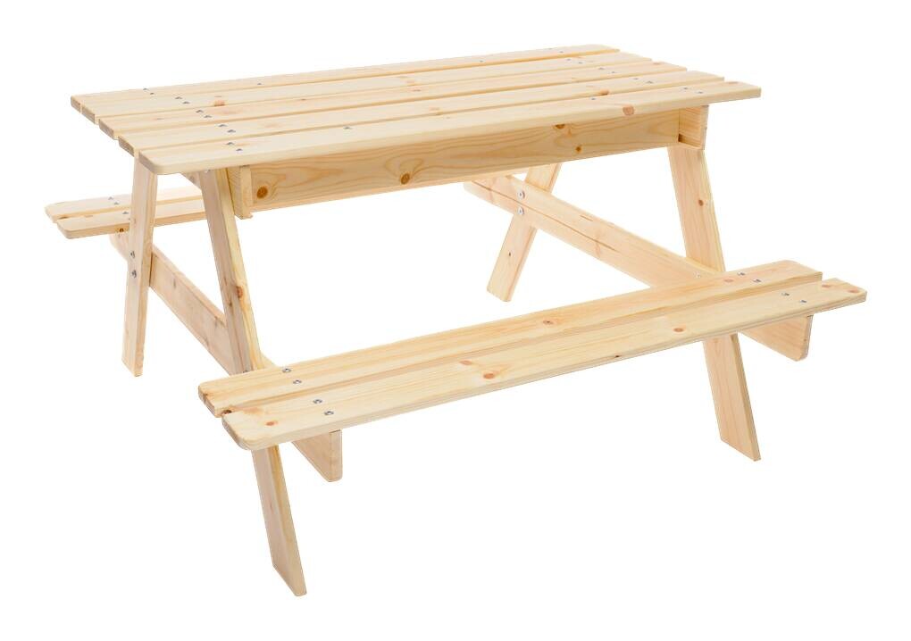 Timbela Kindersitzgarnitur M010 natur Holz B/H/L: ca. 90x50x90 cm