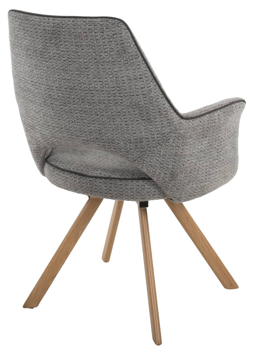 Stuhl Nila dunkelgrau Webstoff B/H/T: ca. 62x90x62 cm Stuhl Nila dunkelgrau Webstoff B/H/T: ca. 62x90x62 cm