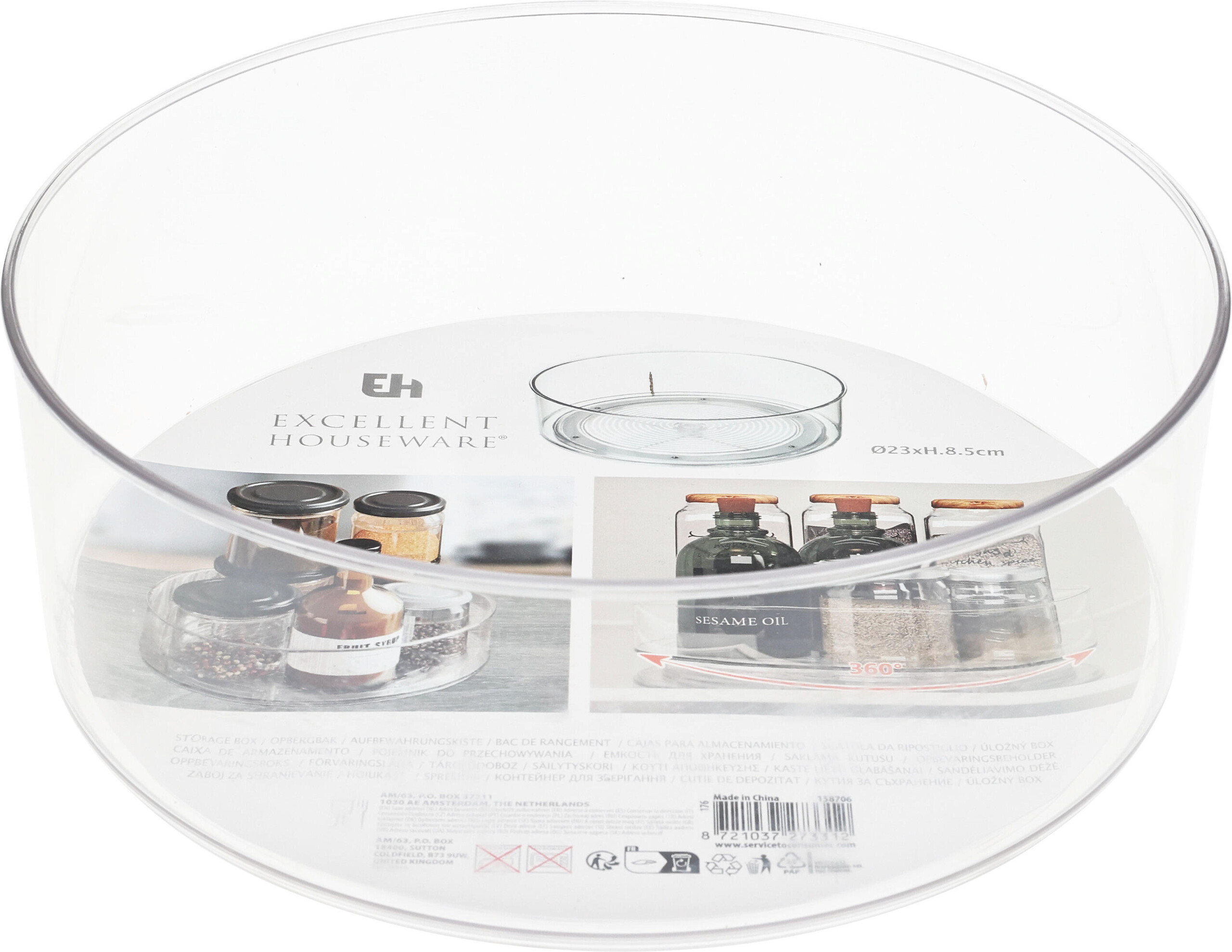 Kühlschrank Organizer transparent B/H/L: ca. 23x23x8,5 cm