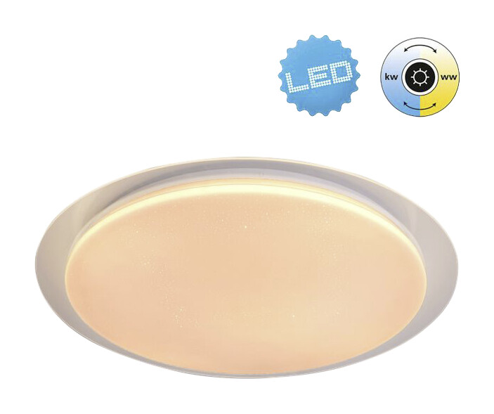 Näve Leuchten LED Deckenleuchte NV1286231 weiß silber Metall Acryl H/D: ca. 7x46 cm null 1 Brennstellen