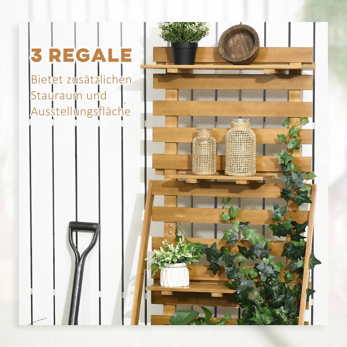 Outsunny Gartenbeet mit Rankgitter B/H/L: ca. 39x160x63 cm