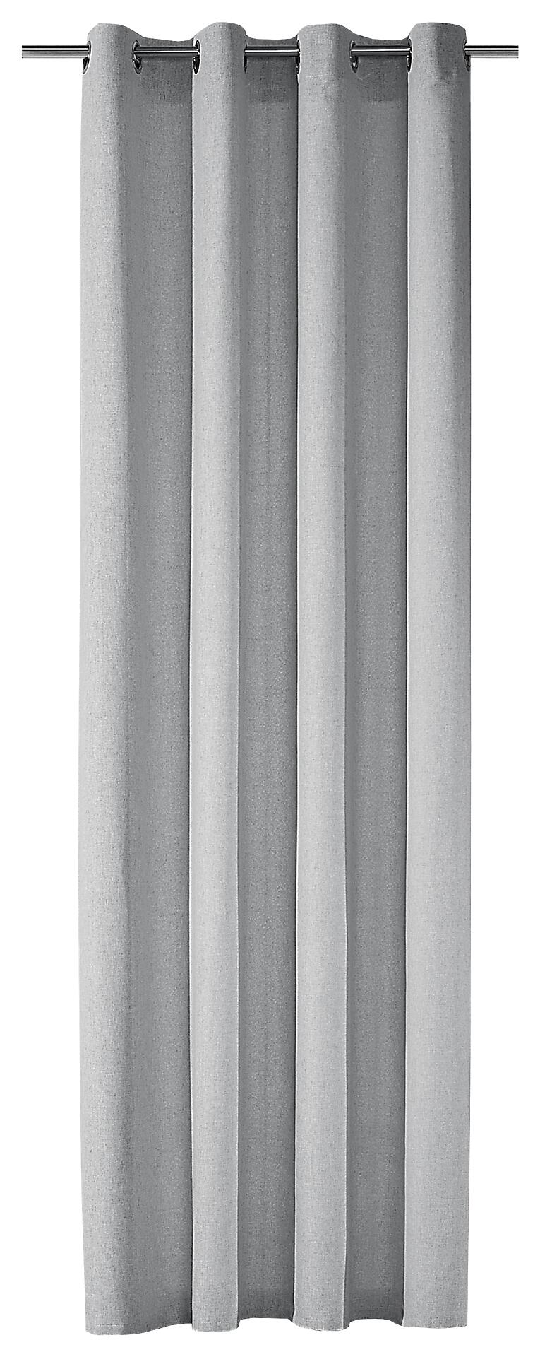 Ösenvorhang Sevilla dunkelgrau B/L: ca. 135x245 cm