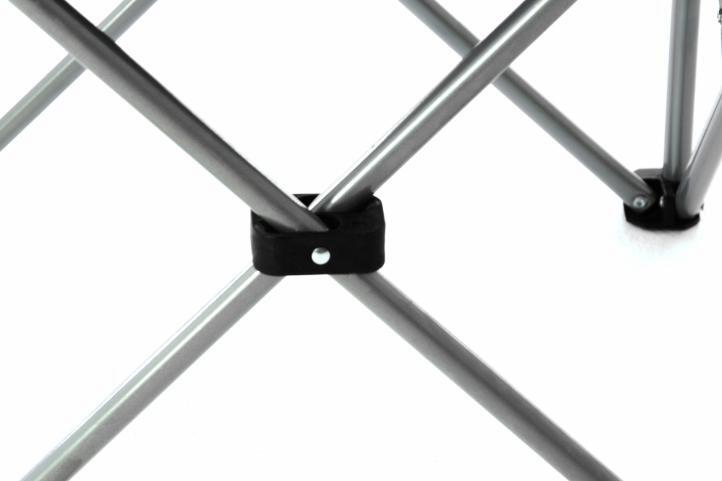 VCM Campingstuhl grau Stahlrohr B/H/L: ca. 47x47x90 cm