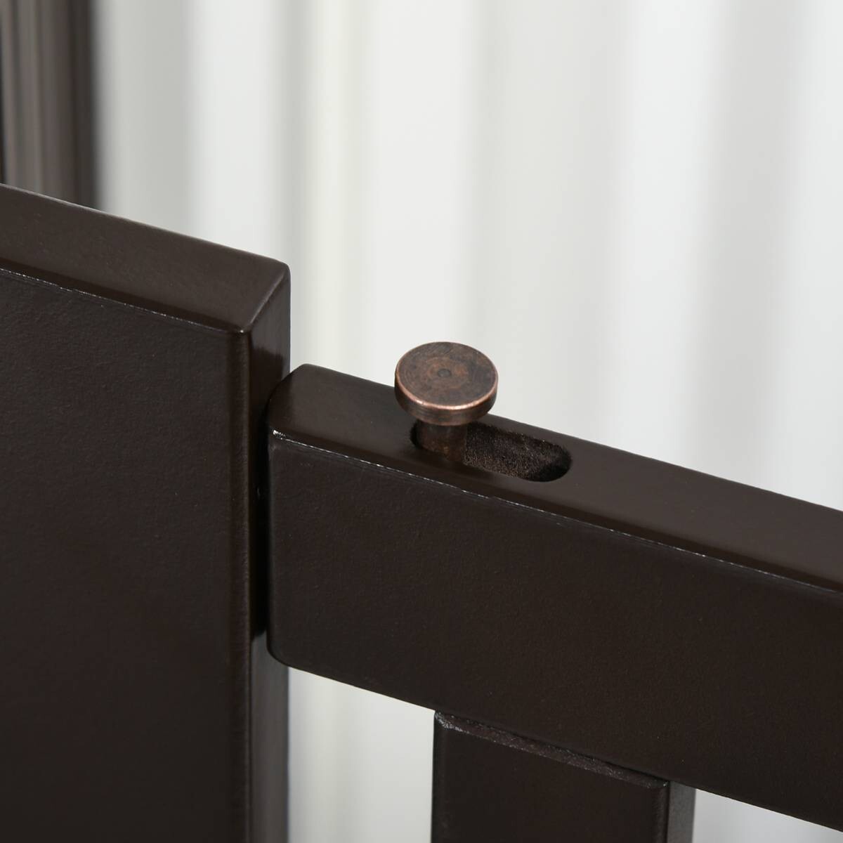 PawHut Absperrgitter dunkelbraun MDF H/L: ca. 76x1,5 cm