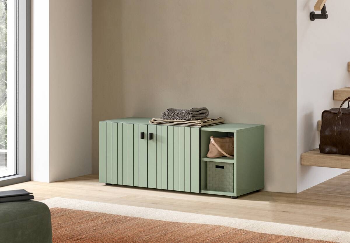 Sitzbank STATION grün B/H/T: ca. 106x43x37 cm