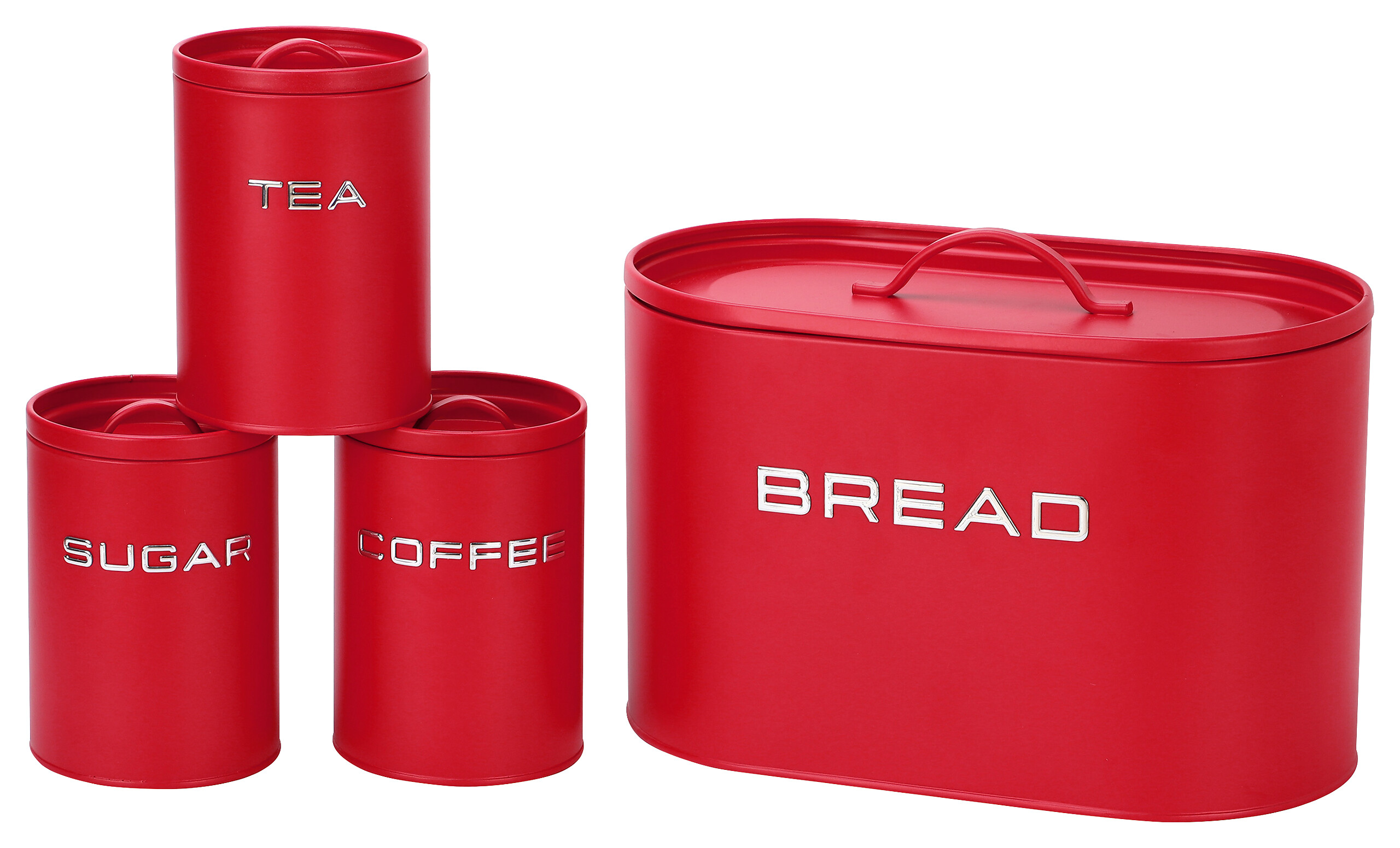 GOURMETmaxx Vorratsdosenset rot B/H/L: ca. 18x23x34 cm