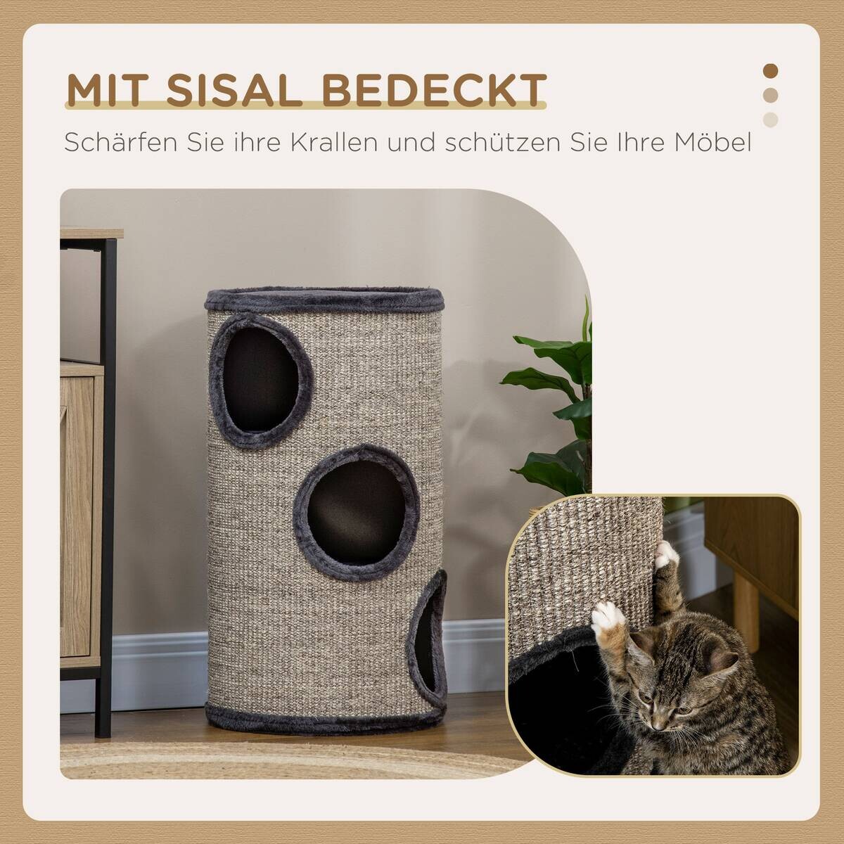 PawHut Tier-Zubehör grau Polypropylen B/H/L: ca. 38x38x70 cm PawHut Tier-Zubehör grau Polypropylen B/H/L: ca. 38x38x70 cm