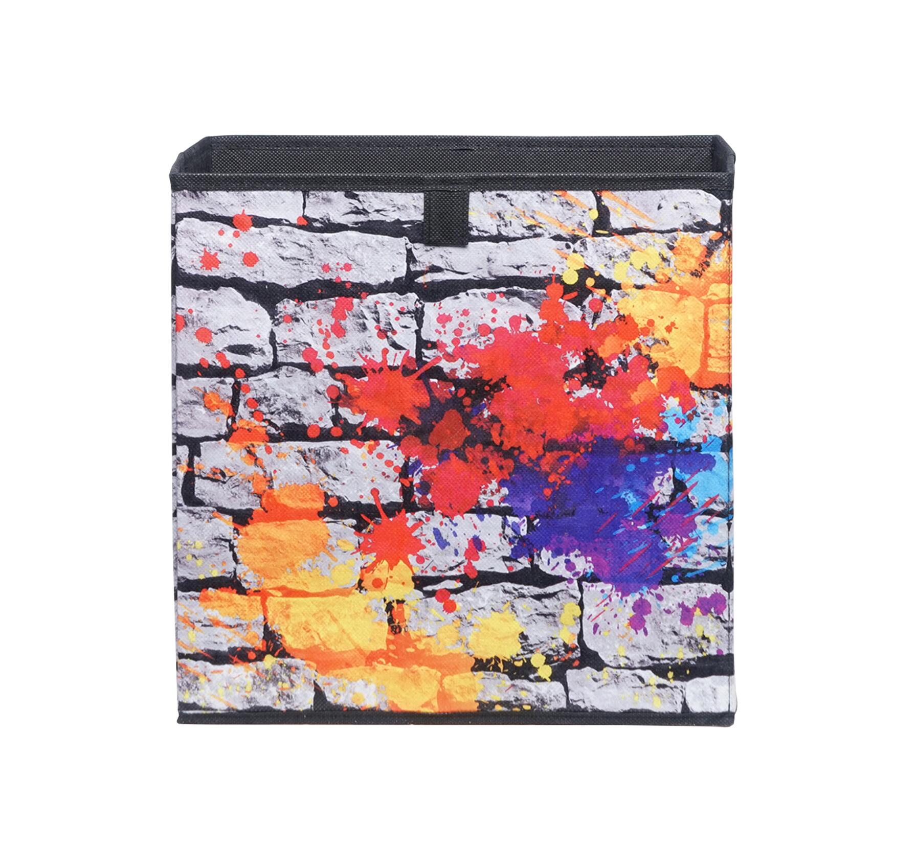 Motivbox Graffiti anthrazit grau B/H/T: ca. 32x32x32 cm