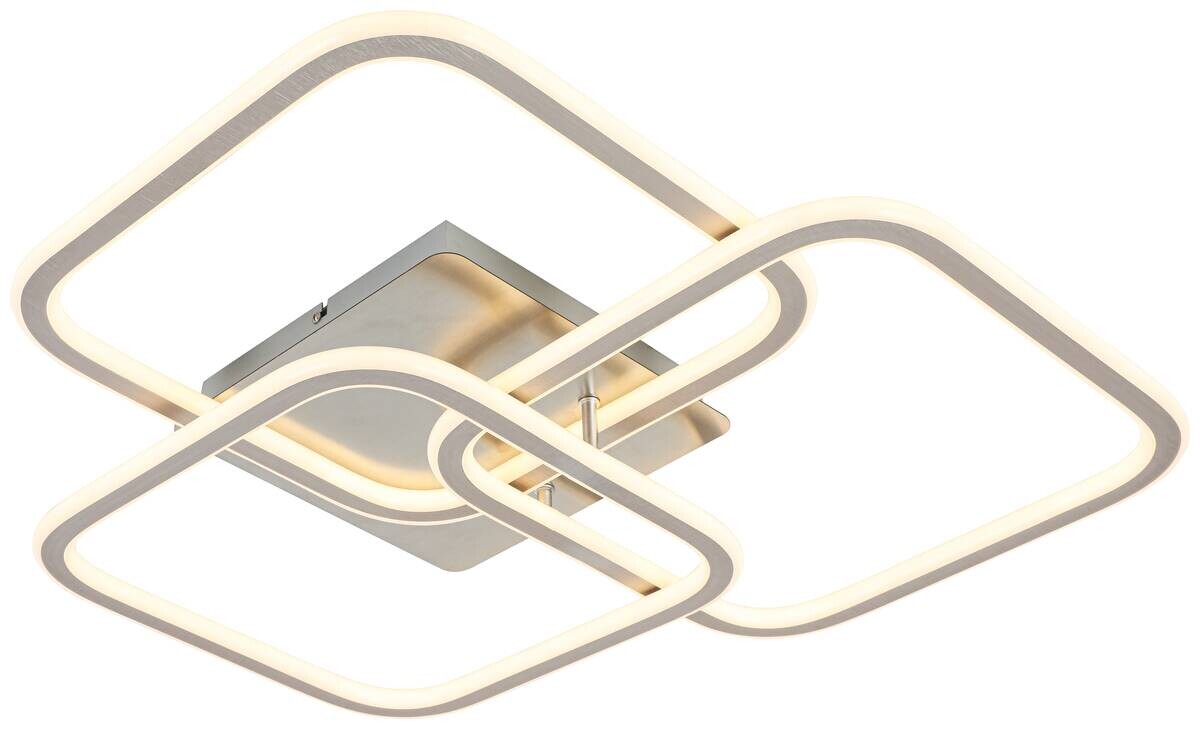 Nolo LED-Deckenleuchte Thrice nickel Satiniert Alu B/H/L: ca. 54x10x58 cm