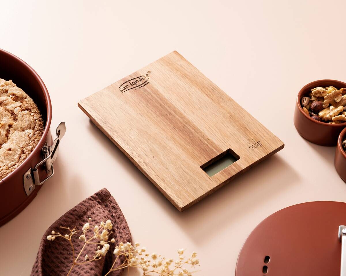 SAN IGNACIO Küchenwaage AGROS natur Akazie B/L: ca. 15x20 cm