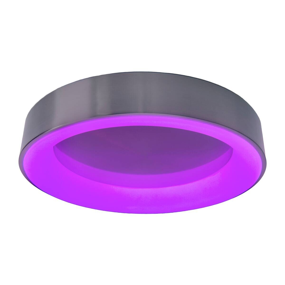 Näve Leuchten Deckenleuchte 1386961 nickel matt Kunststoff Metall B/H/T: ca. 46,5x8x46,5 cm null 1 Brennstellen