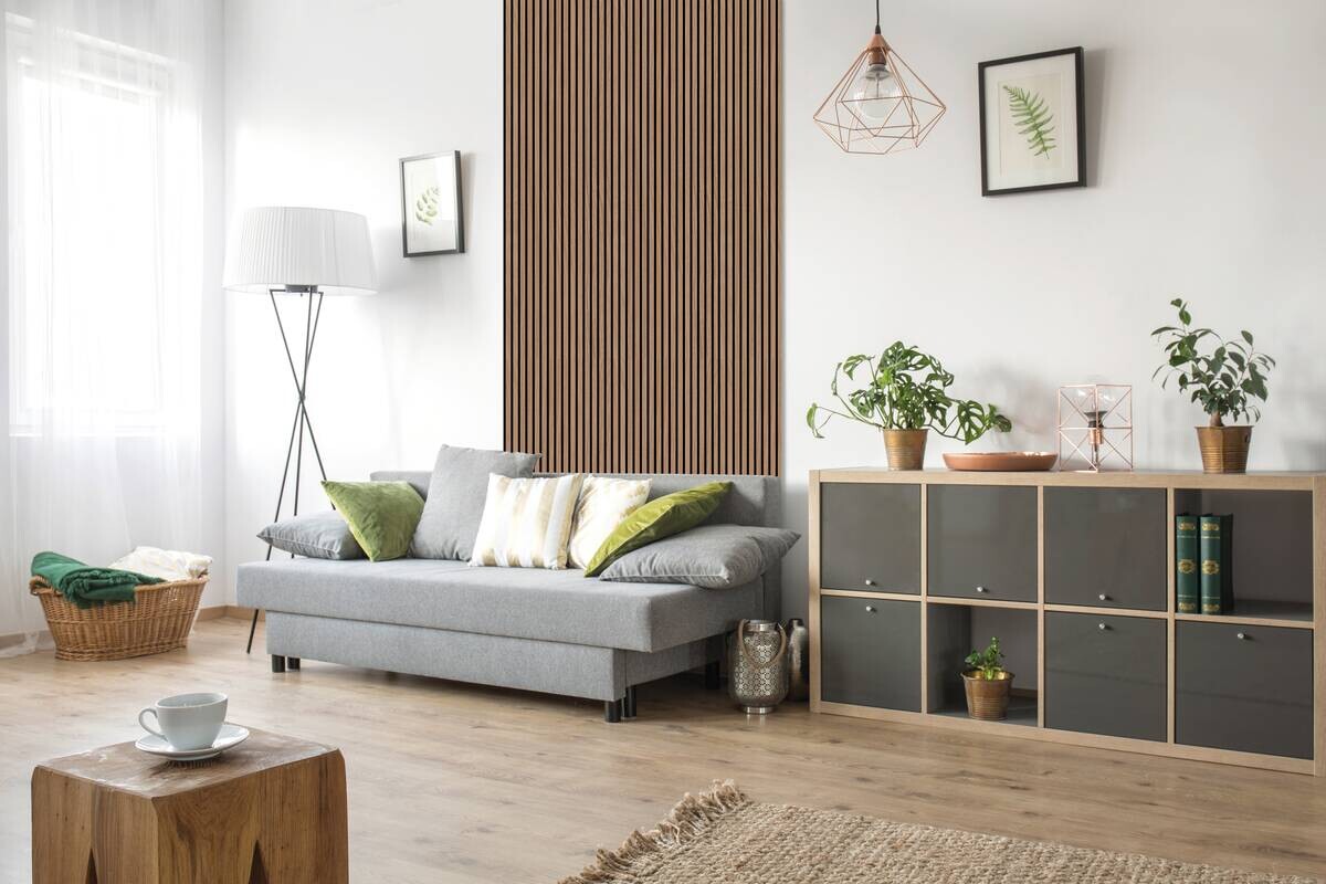 Wand- und Akustikpaneel braun L/B/H: ca. 244x60x1 cm pro Stück