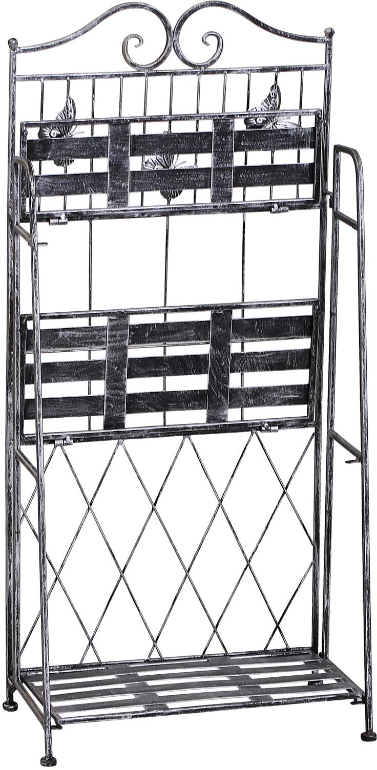 Outsunny Pflanzregal Silbergrau Metall B/H/L: ca. 25x96x44 cm