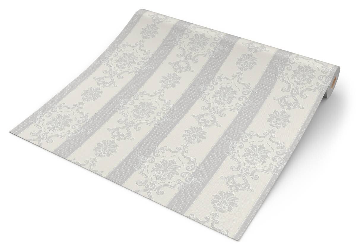 Erismann Vinyltapete Ornament grau B/L: ca. 53x1005 cm