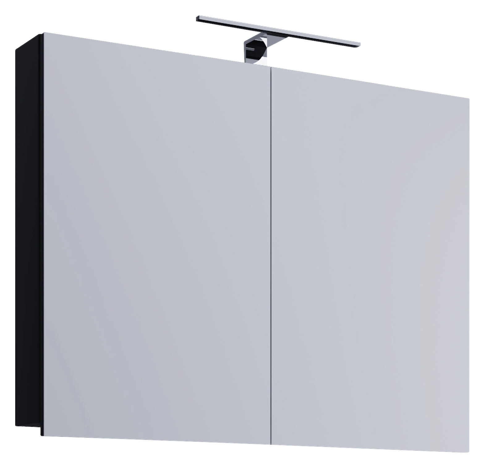 Spiegelschrank Badinos schwarz B/H/T: ca. 80x62x12 cm