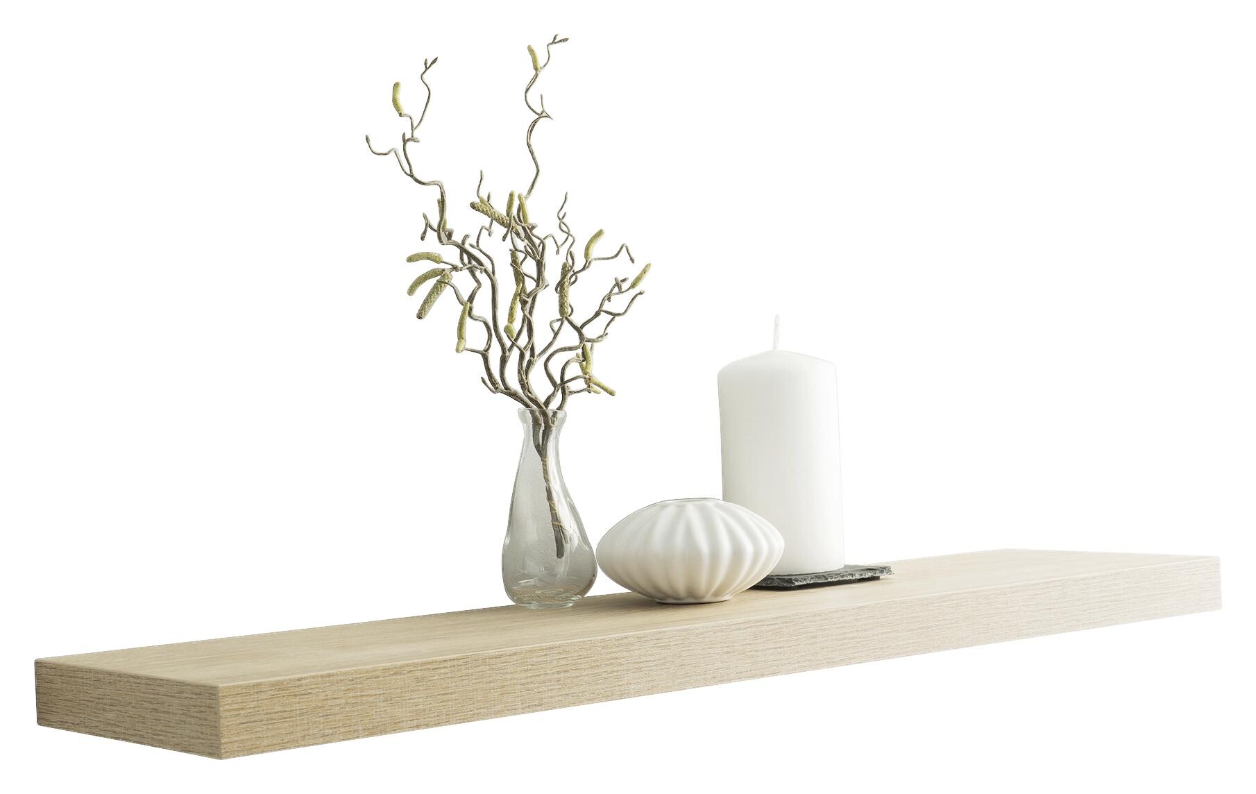 Wandboard Shelvy 80 Eiche Sonoma Nachbildung B/H/T: ca. 80x4x24 cm