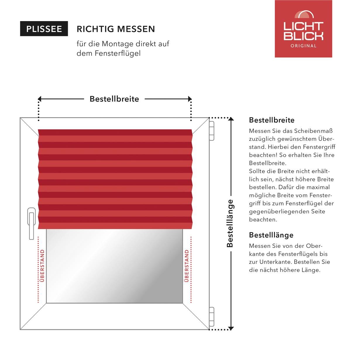 LICHTBLICK Spannplissee taupe B/L: ca. 70x130 cm
