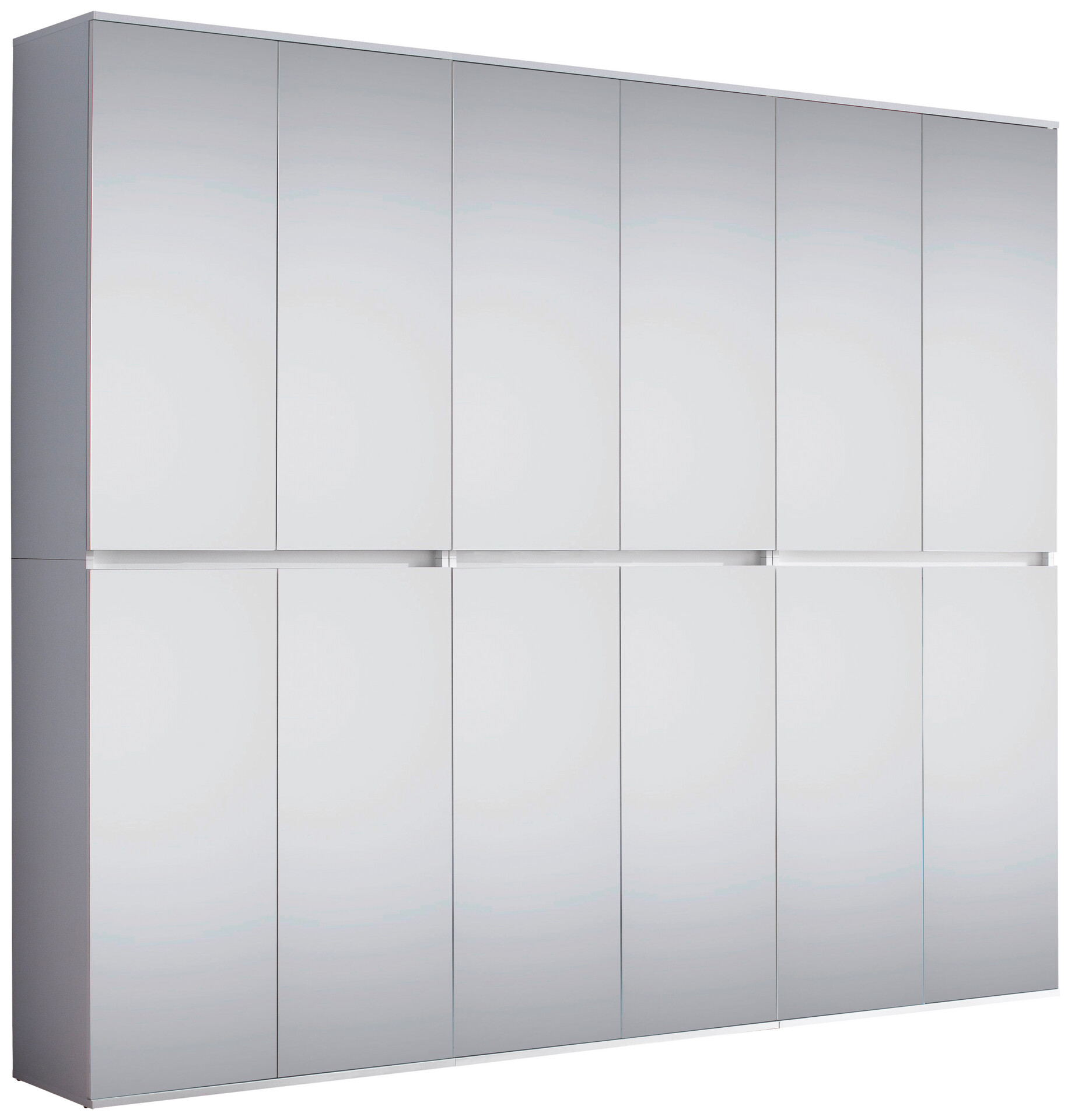 Garderobenschrank Mirror weiß B/H/T: ca. 222x191x34 cm