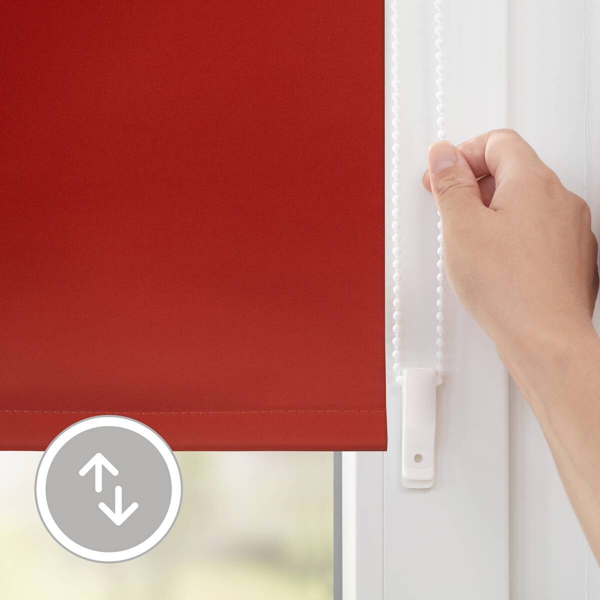 LICHTBLICK Thermo Klebe-/Klemmrollo Verdunklungsqualität terracotta B/L: ca. 65x150 cm