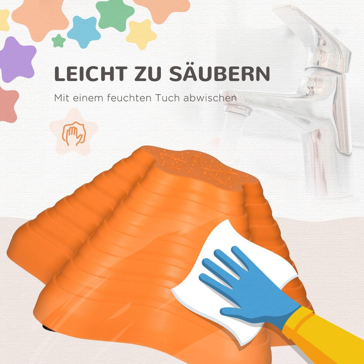 Outsunny Kinder Balanciersteine 11-tlg. B/H/L: ca. 40,5x40,5x20 cm