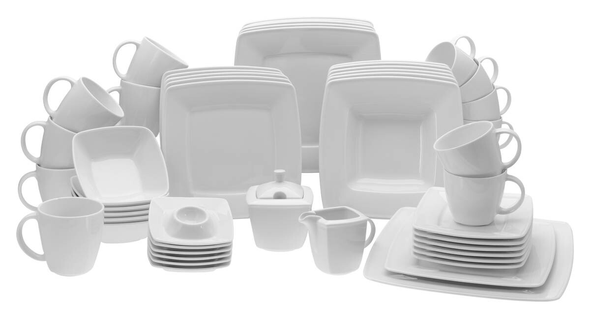 CreaTable Kombiservice Victoria weiß Porzellan 50 tlg.