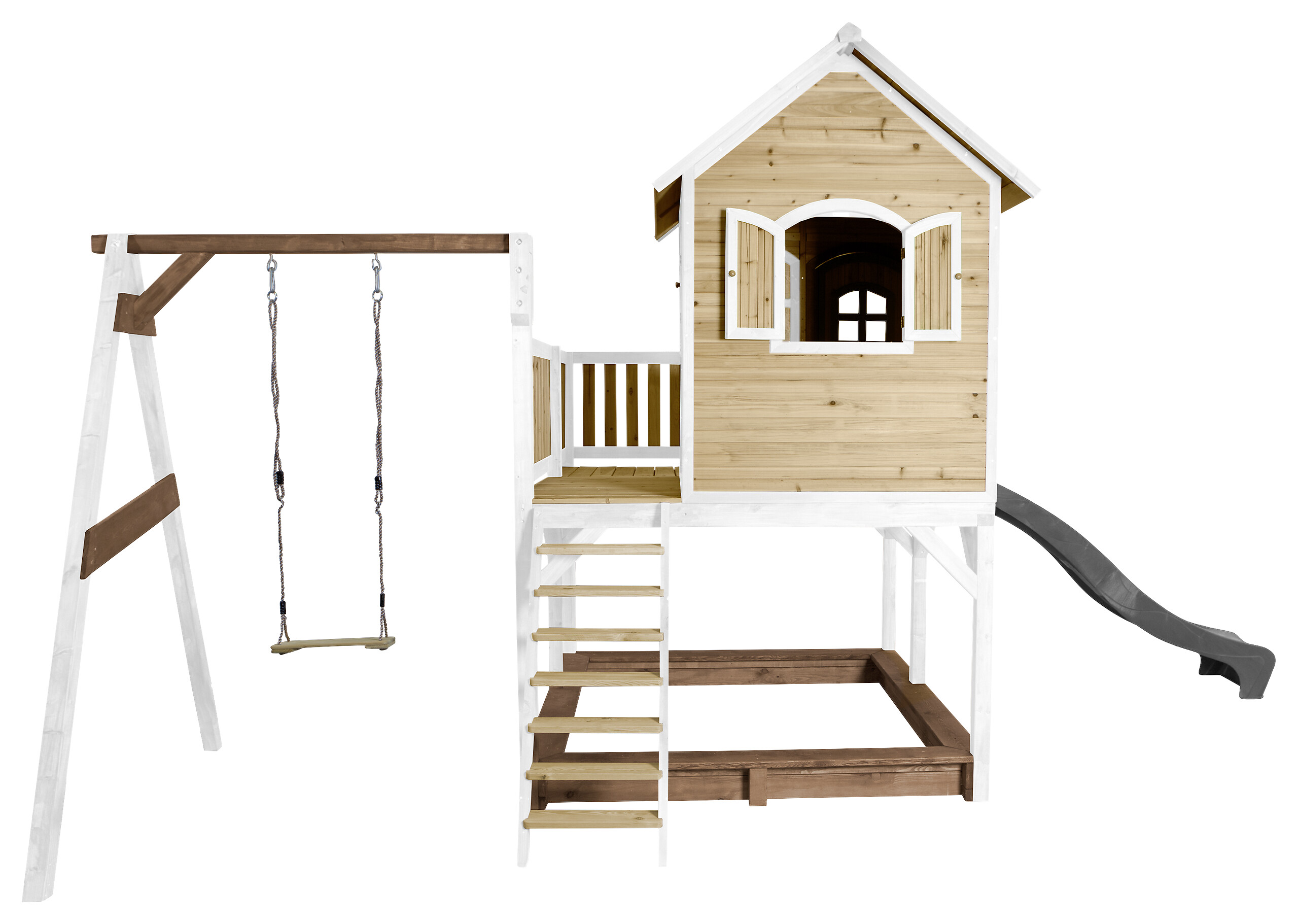 AXI Spielhaus Liam braun B/H/L: ca. 541x291x277 cm