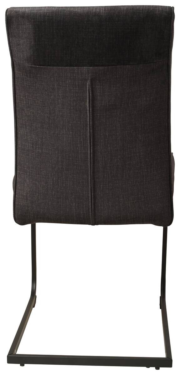 Schwingstuhl Canberra anthrazit schwarz Samtoptik Metall