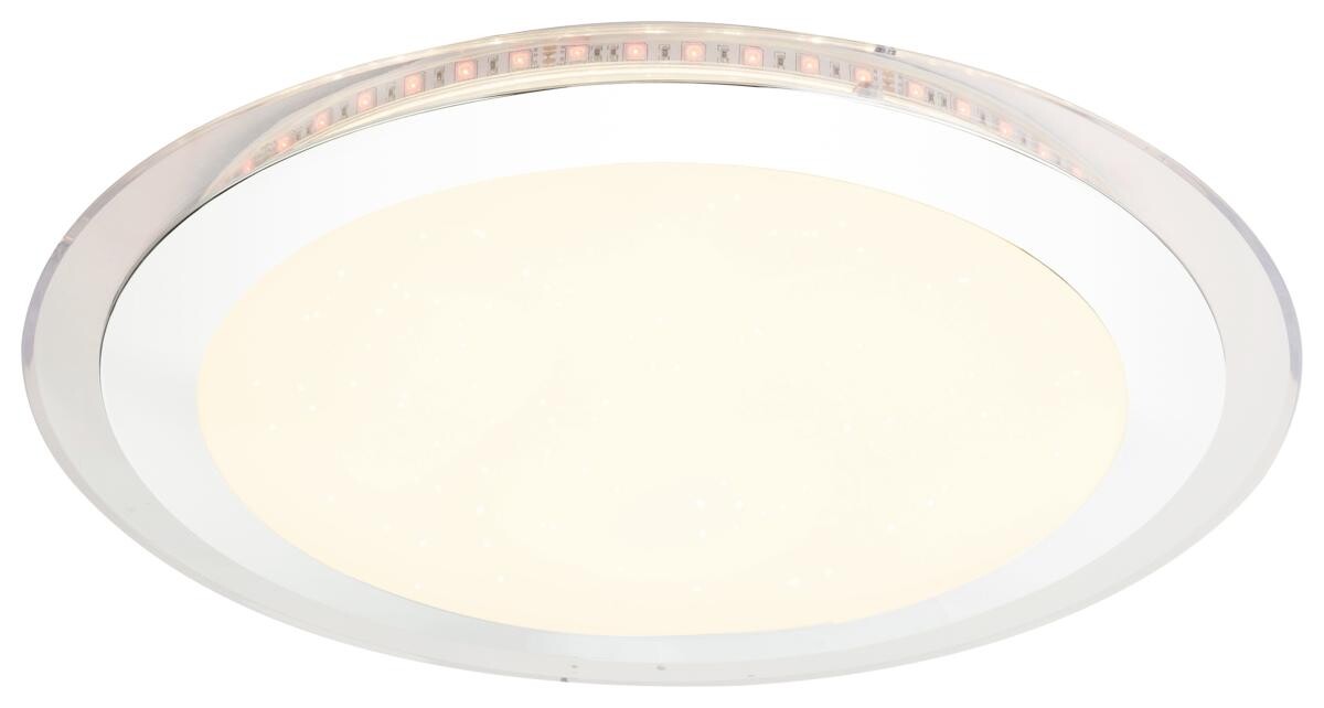 GLOBO Deckenleuchte Nicole weiß Chrom Kunststoff H/D: ca. 8x41 cm