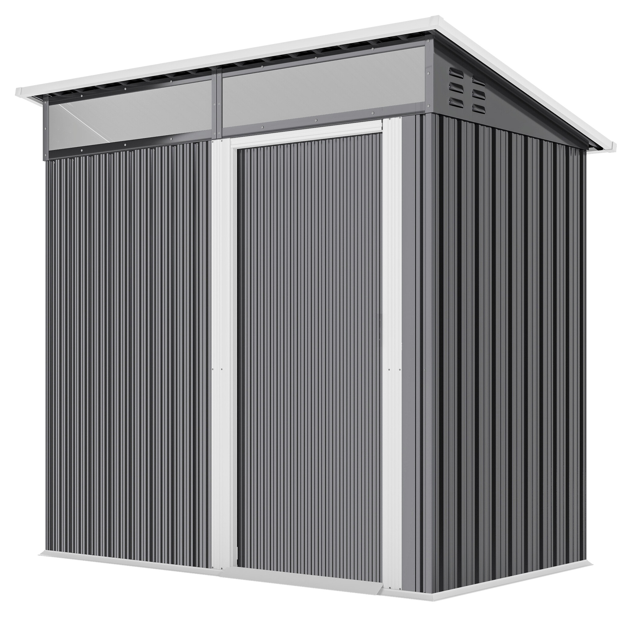 Outsunny Gerätehaus dunkelgrau B/H/L: ca. 122x182x195 cm