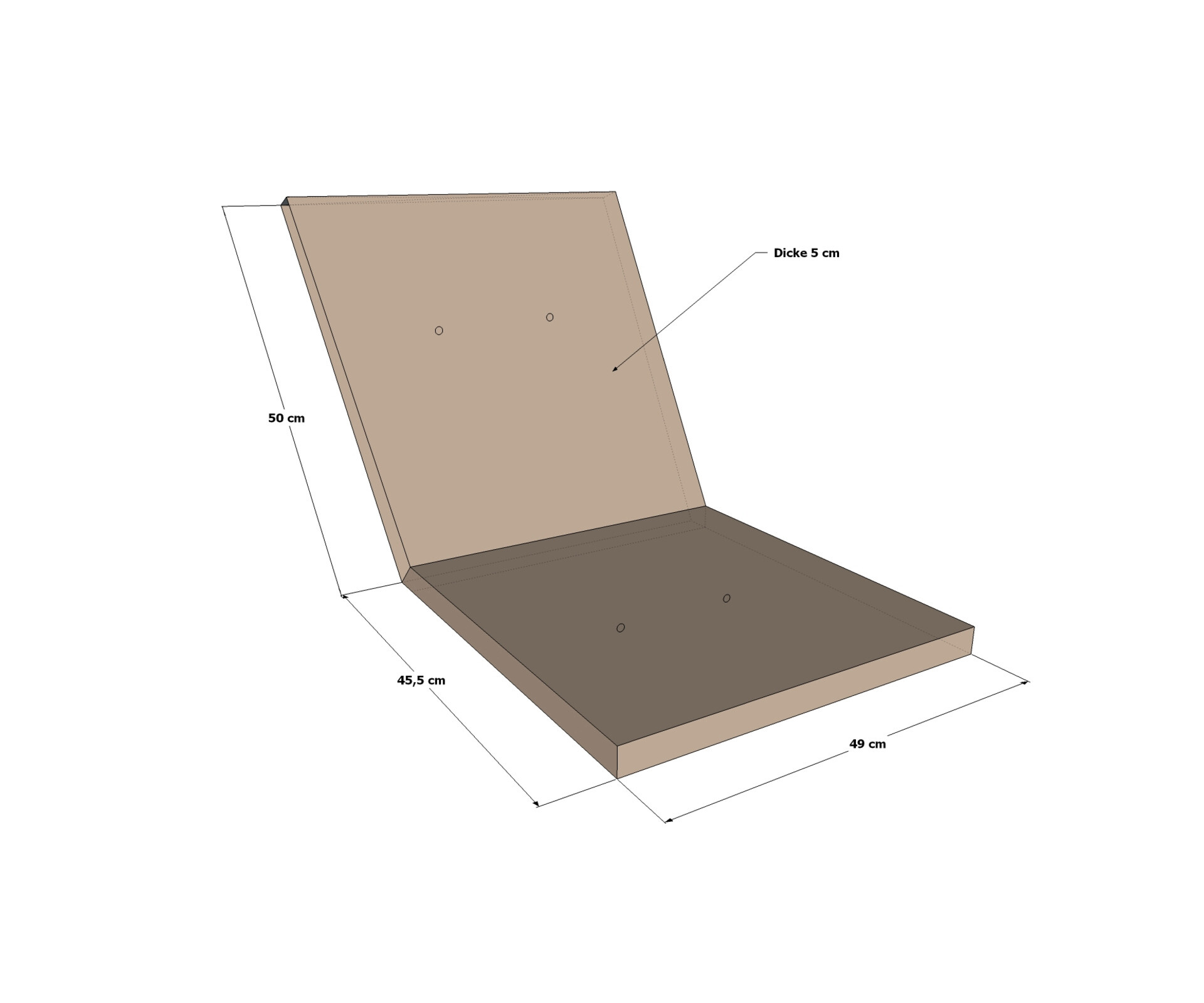 Grasekamp Auflage für Sessel Valencia taupe Polyester-Mischgewebe B/H/L: ca. 49x5x95 cm