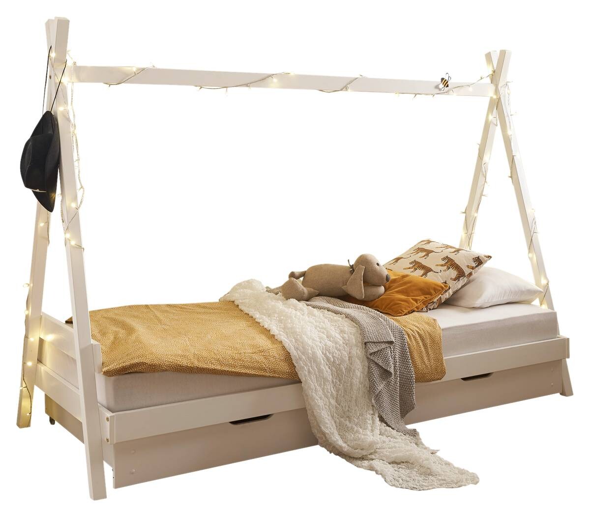 Bett Sora weiß Liegefläche B/L: ca. 90x200 cm