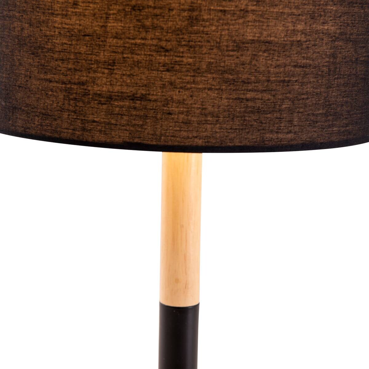 Näve Leuchten Tischleuchte 3184322 schwarz Kunststoff Textil Metall B/H/T: ca. 24x37x24 cm E14 1 Brennstellen